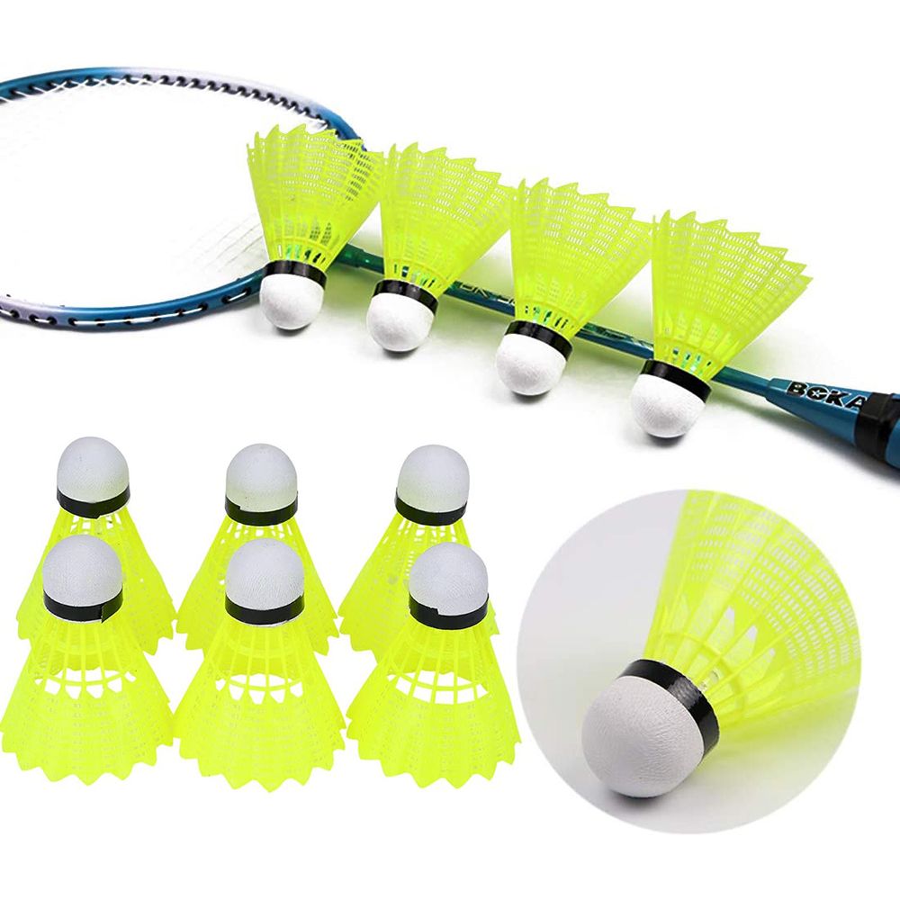 Feather Shuttlecock - ลูกขนไก่แบดมินตันพลาสติกใหม่ ทนทาน ผลิตจากไนลอน สำหรับกีฬากลางแจ้ง เหมาะสำหรับการฝึกแบดมินตัน