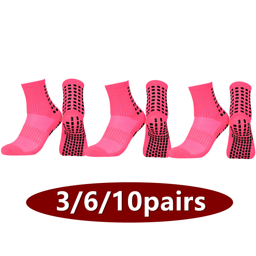 Sports Grip - 3/6/10 คู่ ถุงเท้ากีฬาแบบไม่ลื่นสำหรับทุกเพศ เหมาะสำหรับการออกกำลังกาย ปั่นจักรยาน วิ่ง