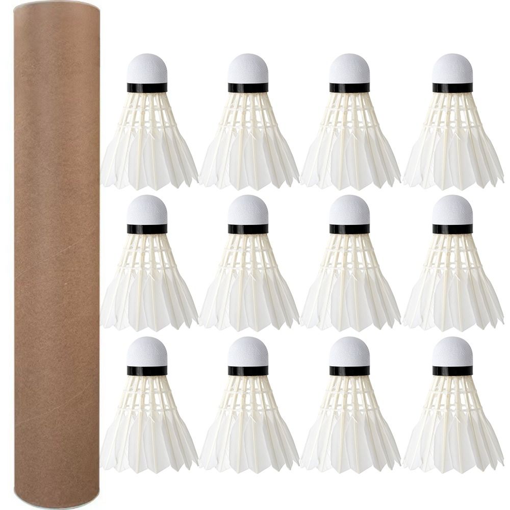 12 ชิ้น Professional White Goo - Feather Shuttlecock บทวิจารณ์และราคา