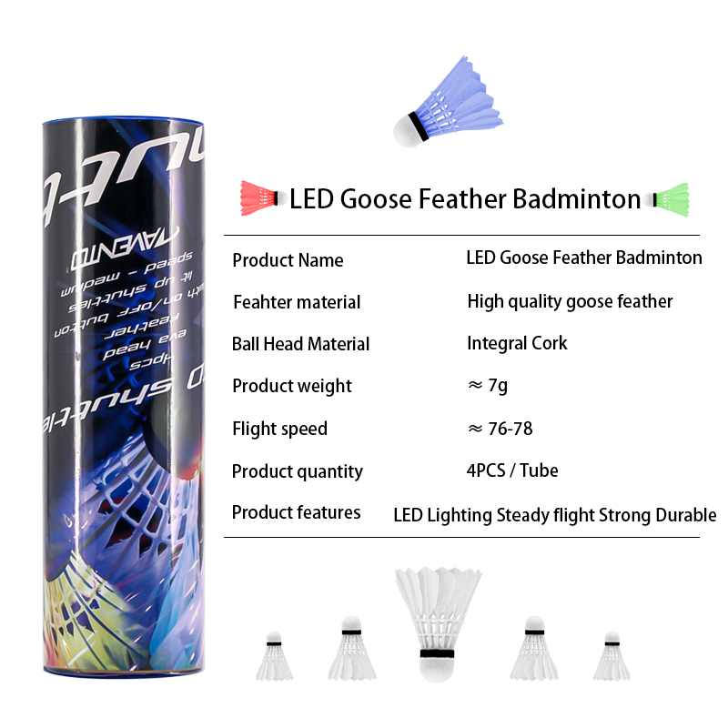 Welkin 4 Pcs Dark NightสีสันLE - Feather Shuttlecock บทวิจารณ์และราคา