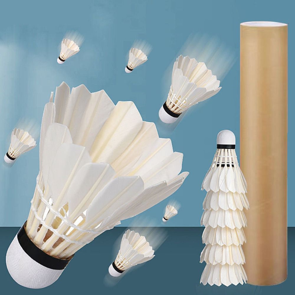 ลูกขนไก่แบดมินตันขนห่านสีขาวแบ - Feather Shuttlecock บทวิจารณ์และราคา